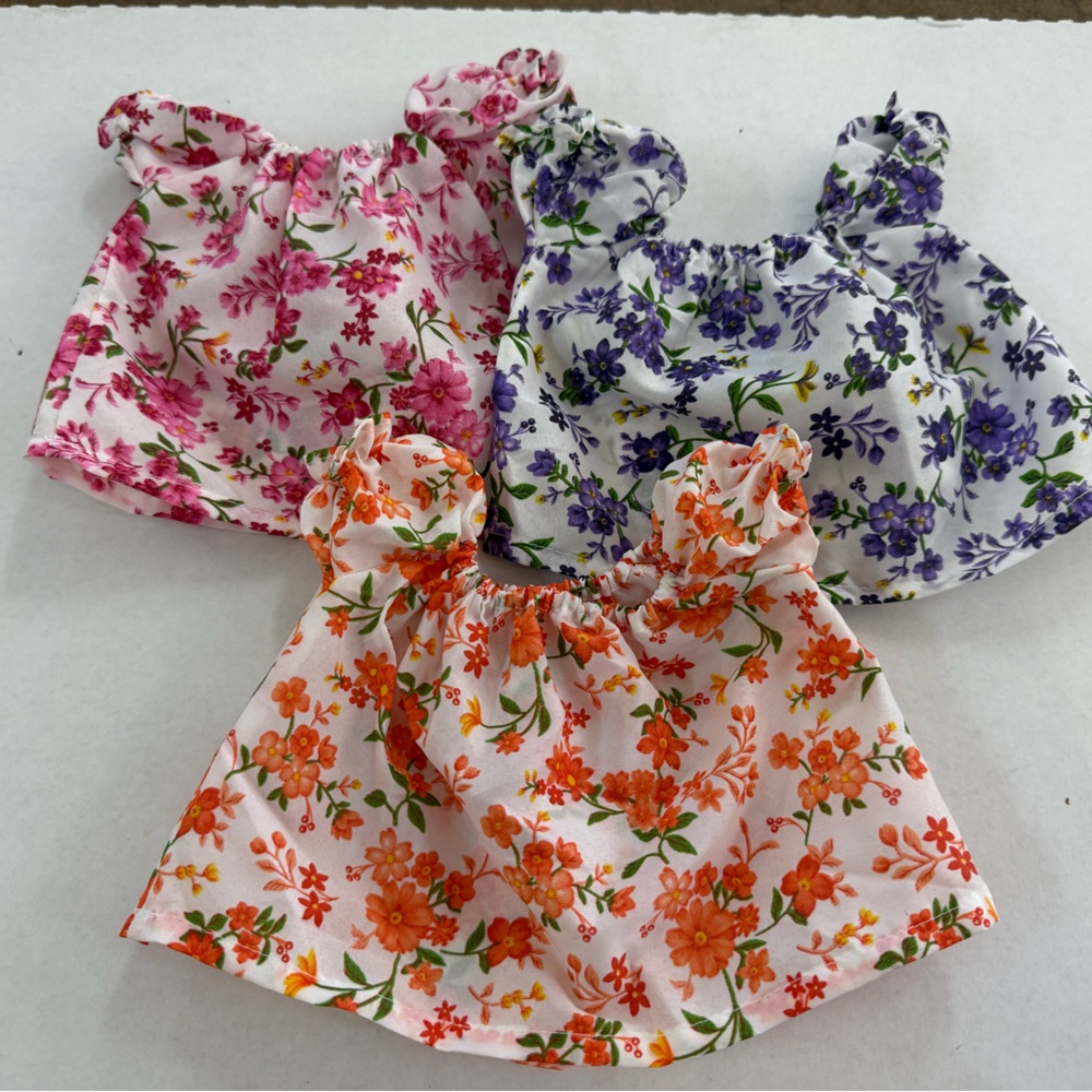 Fits 18" Doll tops made for American Girl clothes, peasant tops